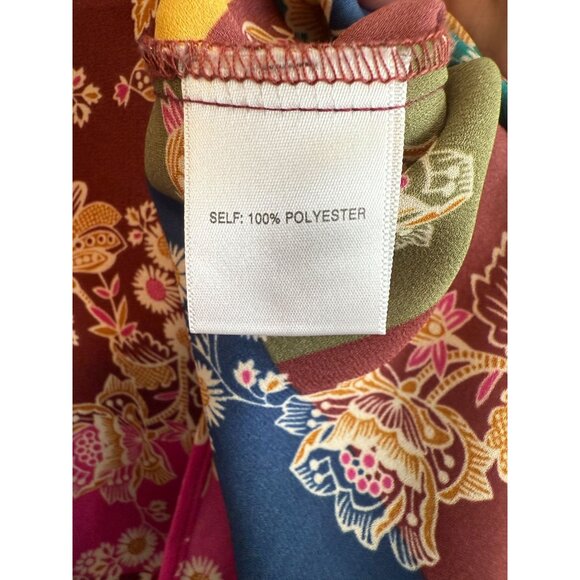 Rose + Olive Women's Button Up Collared Dressy Floral Blouse 2X Boho 3/4 Sleeves - Picture 11 of 11